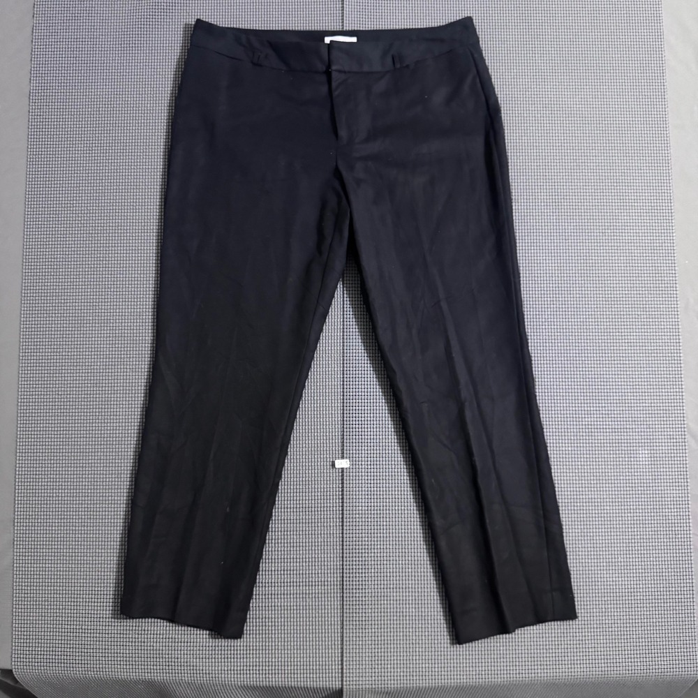 Calvin Klein Womens Black Straight Leg Dress Pants Size 12